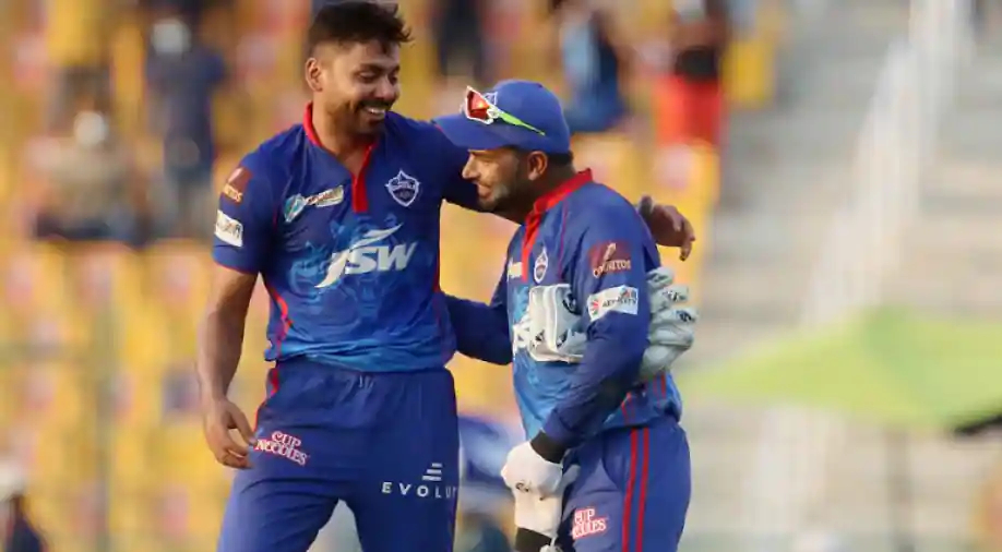 Avesh Khan and Rishabh Pant for DC. Photo- IPL