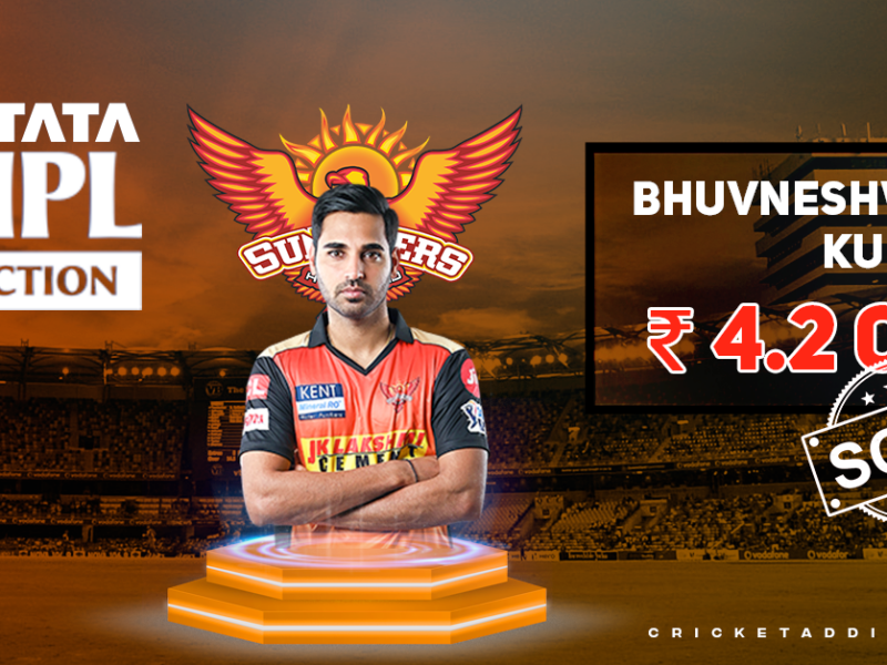 Bhuvneshwar Kumar Bought By Sunrisers Hyderabad For INR 4.20 Crores In IPL 2022 Mega Auction