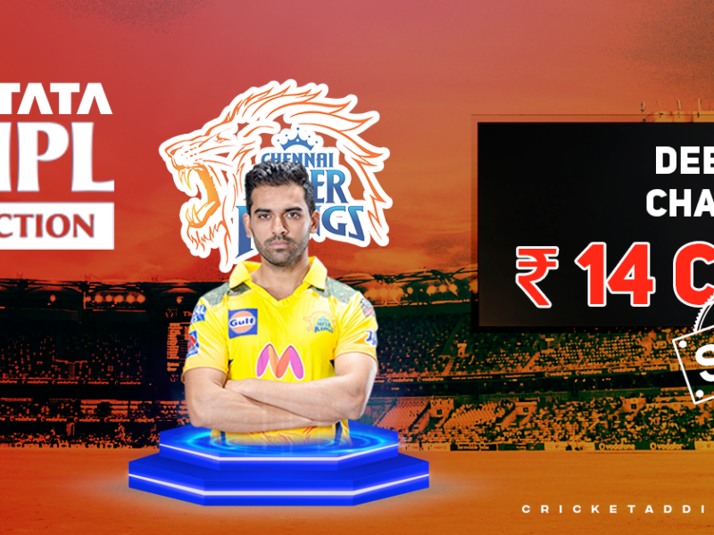 Deepak Chahar Bought By Chennai Super Kings (CSK) For INR 14 Crores In IPL 2022 Mega Auction