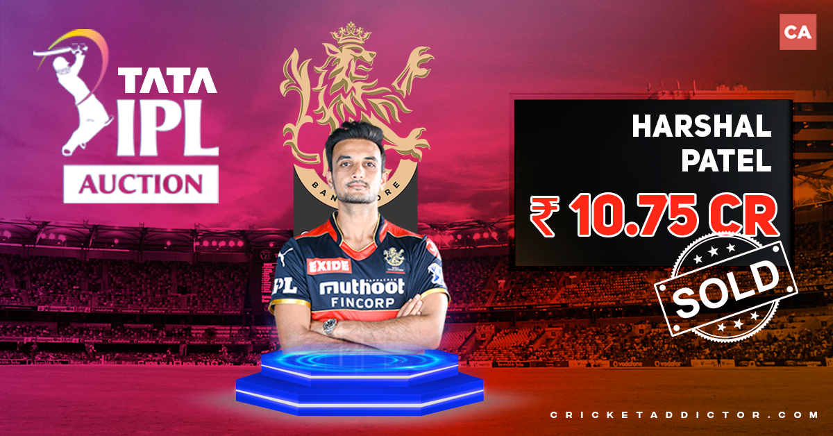 Harshal Patel Bought By Royal Challengers Bangalore (RCB) For INR 10.75 Crore In IPL 2022 Mega Auction