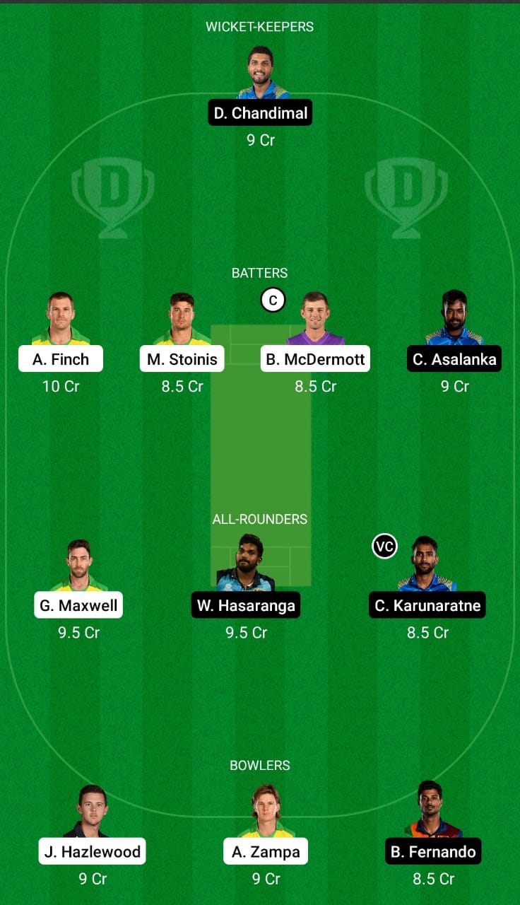 AUS vs SL Dream11 Prediction Fantasy Cricket Tips Dream11 Team Sri Lanka tour of Australia 
