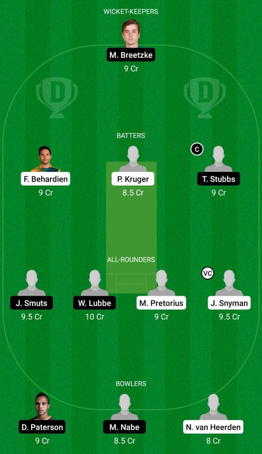 KTS vs WAR Dream11 Prediction Fantasy Cricket Tips Dream11 Team South African T20 Challenge