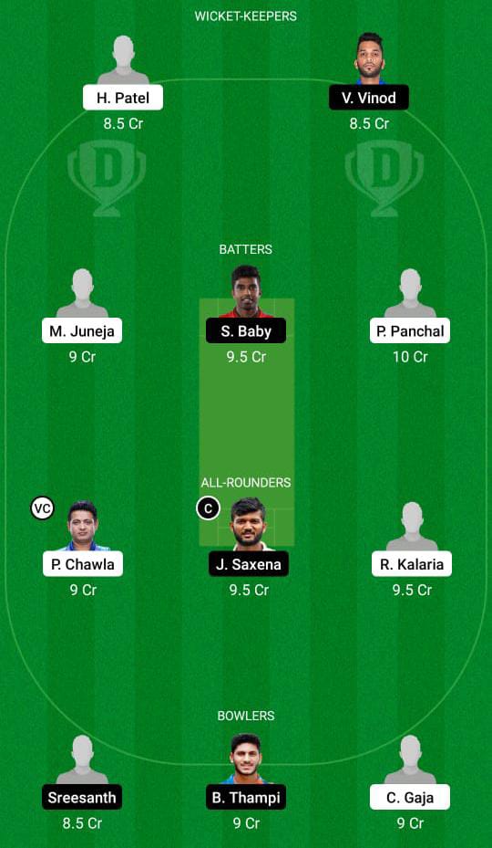 GUJ vs KER Dream11 Prediction Fantasy Cricket Tips Dream11 Team Ranji Trophy 