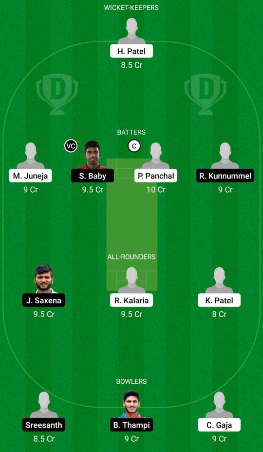 GUJ vs KER Dream11 Prediction Fantasy Cricket Tips Dream11 Team Ranji Trophy 