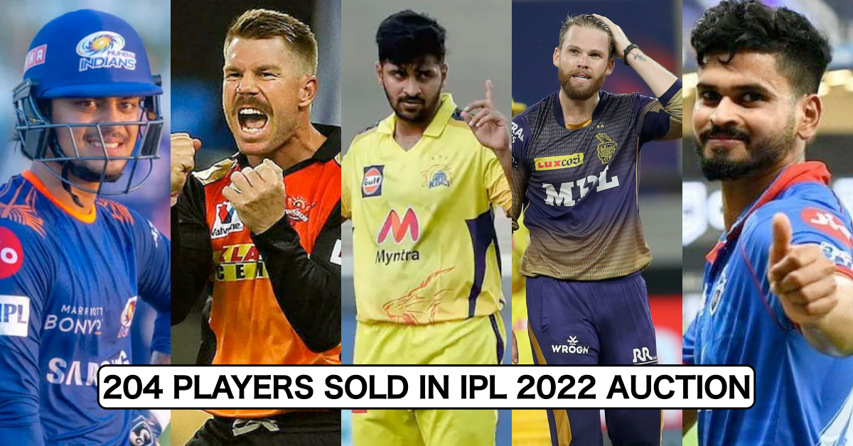 IPL 2022 Auction List Of All Players Who Got Sold In The Mega Auction