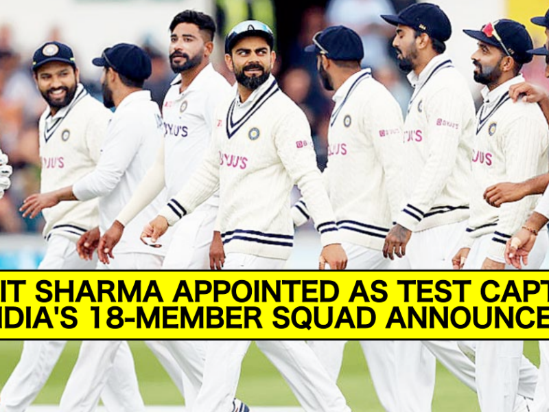 Rohit Sharma Appointed As Captain As BCCI Announces India's Test Squad For 2-Match Home Test Series vs Sri Lanka