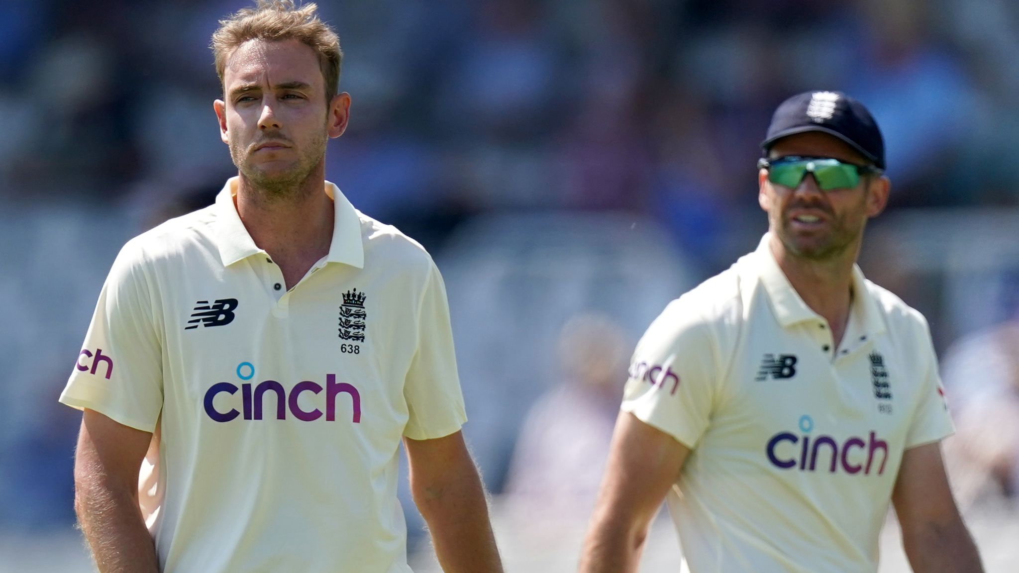 James Anderson and Stuart Broad of England. Photo- Skysports