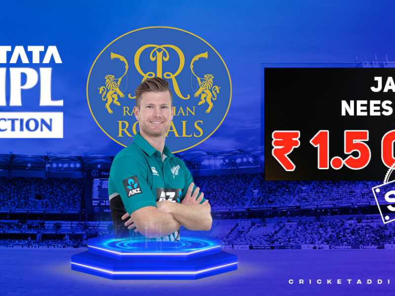 James Neesham Bought By Rajasthan Royals For INR 1.5 Crores In IPL 2022 Mega Auction