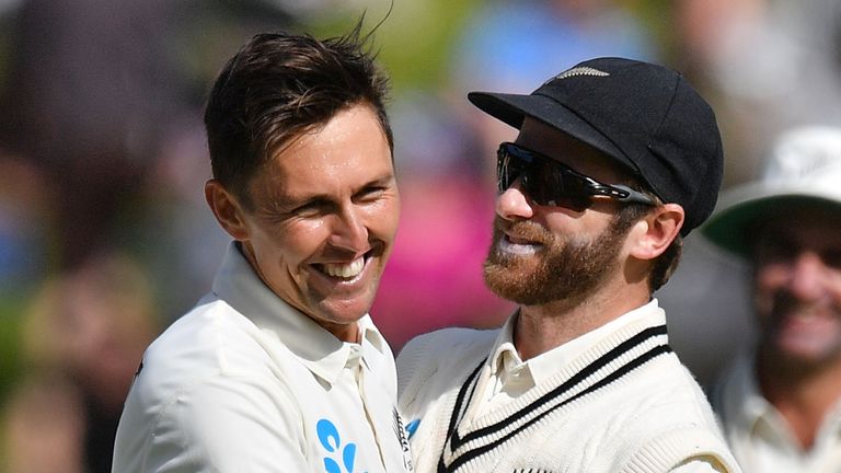 Kane Williamson and Trent Boult. Photo- SkySports