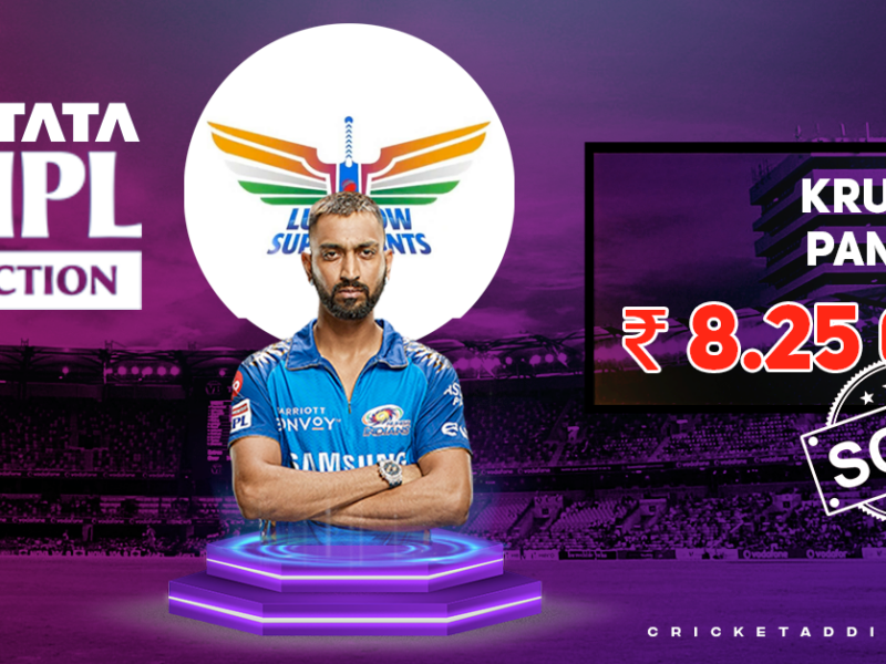 Krunal Pandya Bought By Lucknow Super Giants Crore For INR 8.25 Crores In IPL 2022 Mega Auction