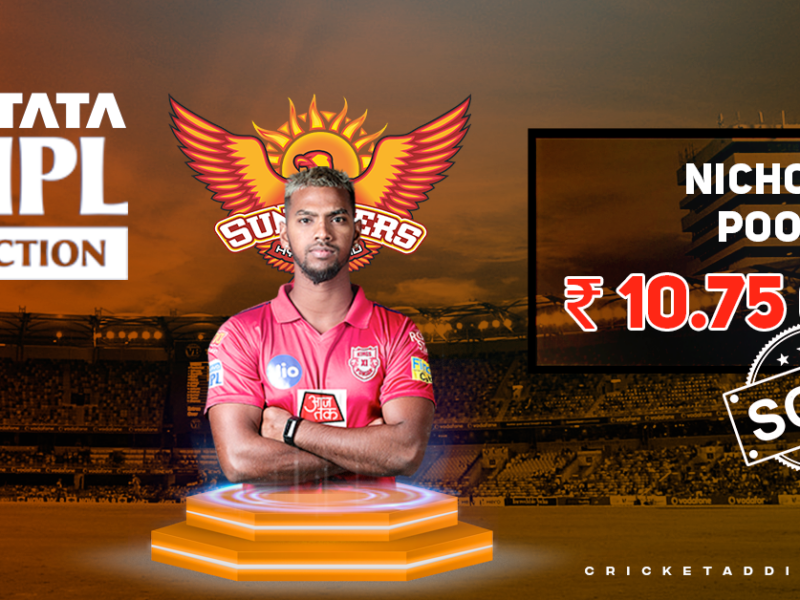 Nicholas Pooran Bought By Sunrisers Hyderabad (SRH) For INR 10.75 Crores In IPL 2022 Mega Auction