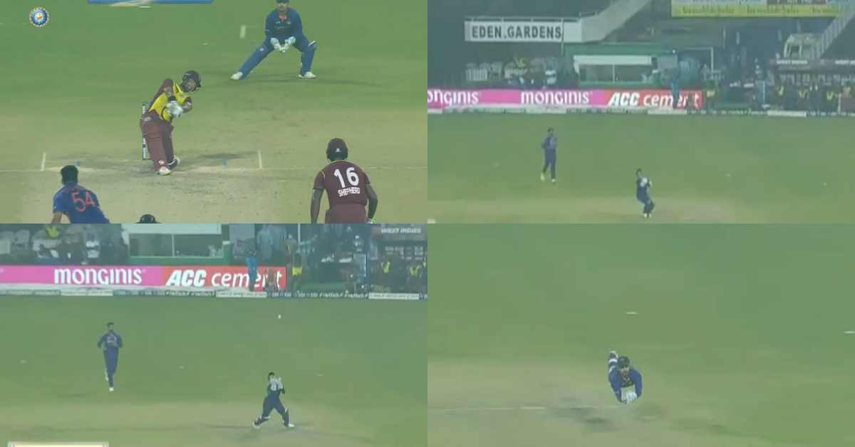 IND V WI: Watch - Ishan Kishan Takes An Excellent Diving Catch To Get Rid Of Nicholas Pooran