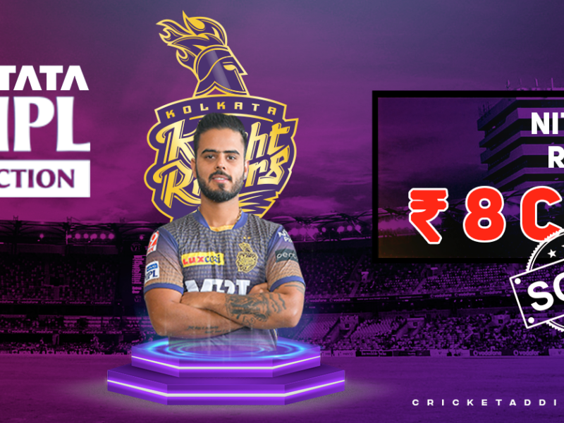 Nitish Rana Bought By Kolkata Knight Riders For INR 8 Crores In IPL 2022 Mega Auction