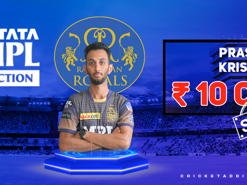 Prasidh Krishna Bought By Rajasthan Royals For INR 10 Crores In IPL 2022 Mega Auction