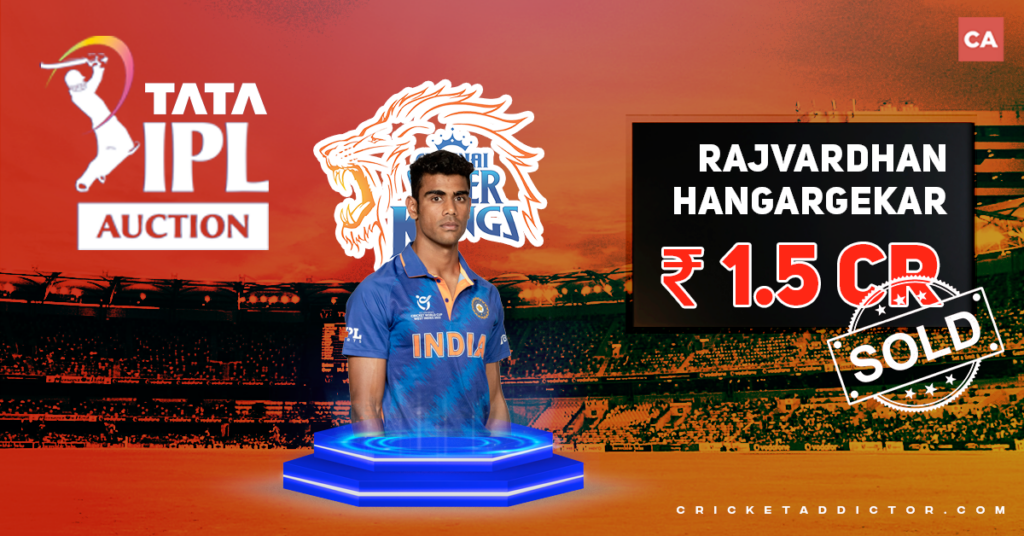 Rajvardhan Hangargekar Bought By Chennai Super Kings (CSK) For INR 1.5 Crore In IPL 2022 Mega Auction
