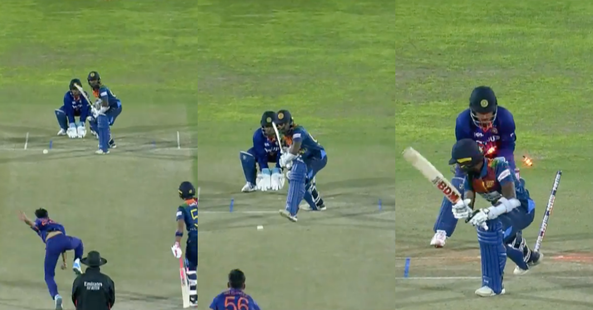 IND vs SL: Watch - Ravi Bishnoi Castles Janith Liyanage In His 1st Over In 3rd T20I