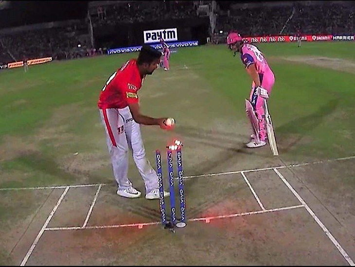 Ravichandran Ashwin mankading Jos Buttler. Photo- IPL