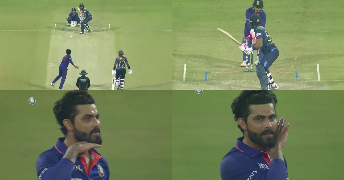 IND vs SL: Watch: Ravindra Jadeja Does 'Pushparaj Thaggede Le' Celebration After Dismissing Dinesh Chandimal