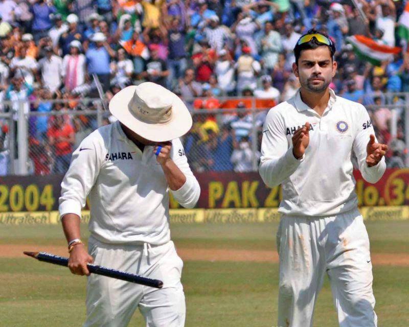 Sachin Tendulkar and Virat Kohli in 2013. Photo- Getty