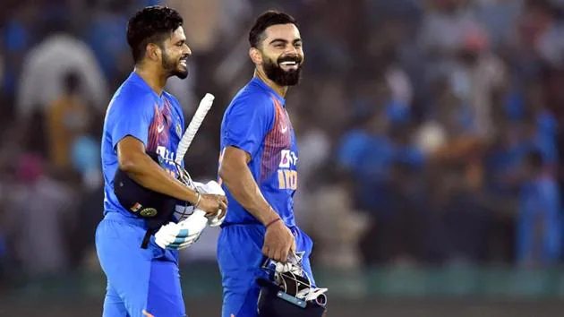 Shreyas Iyer and Virat Kohli, India