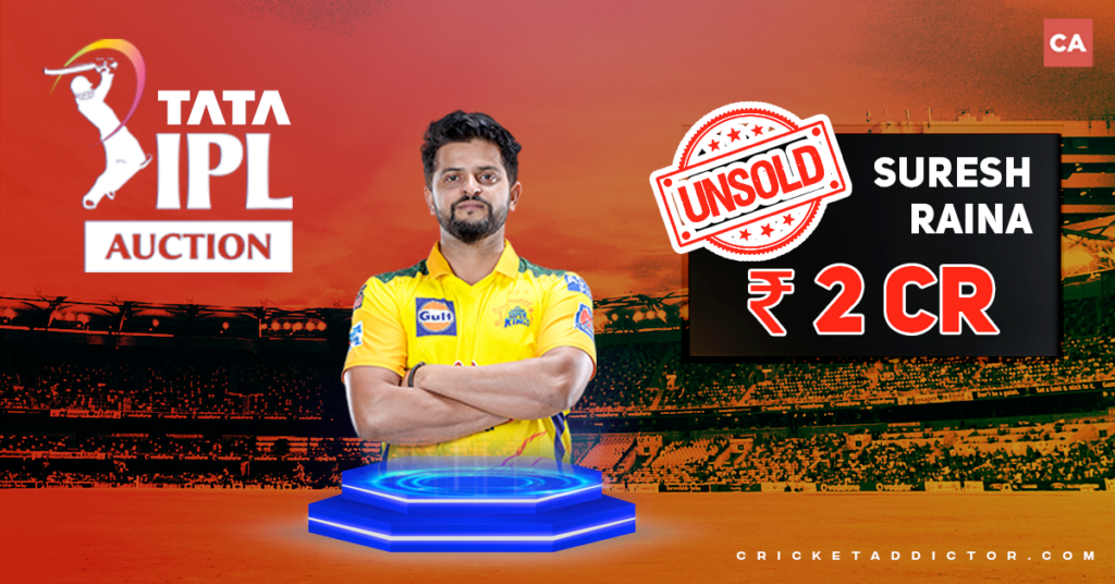 Suresh Raina Goes Unsold In IPL 2022 Mega Auction