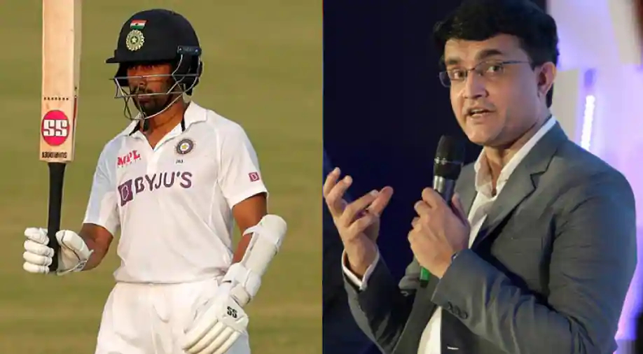 Wriddhiman Saha and Sourav Ganguly. Photo- AFP