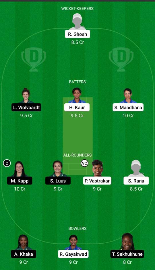 IN-W vs SA-W Dream11 Prediction Fantasy Cricket Tips Dream11 Team ICC Women’s ODI World Cup 