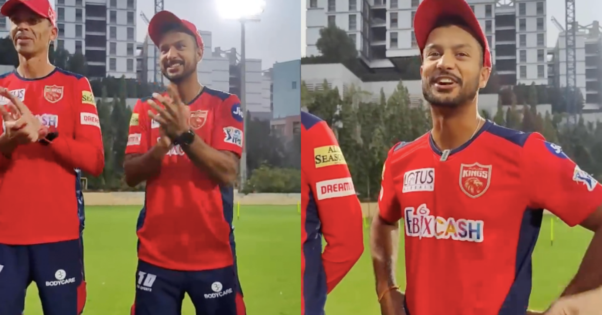 IPL 2022: "Taliyan Bajti Rehni Chahiye" Watch - PBKS Captain Mayank Agarwal Gets A Rousing Welcome In Training Camp