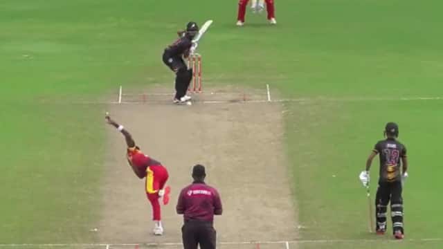 Nicholas Pooran hits century in a T10 game. Photo- Twitter