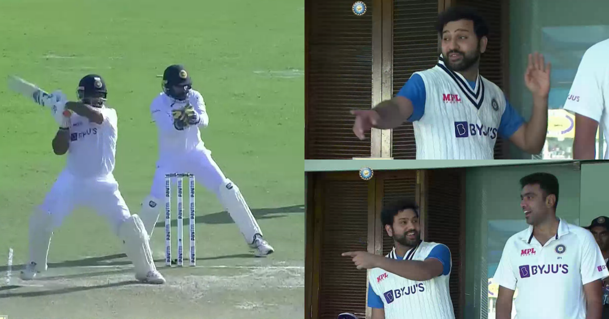 IND vs SL: Watch - Rohit Sharma Enjoys From Dressing Room as Rishabh Pant Smashes Lasith Embuldeniya