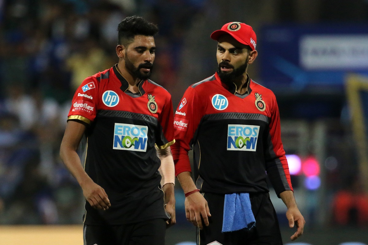 Mohammed Siraj and Virat Kohli