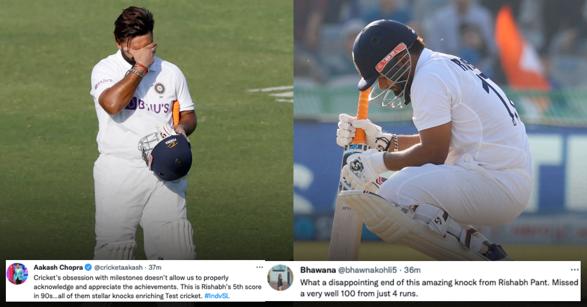 Twitter Reacts As Rishabh Pant Falls 4 Runs Short Of A Well-Deserved Century In The 1st Test vs Sri Lanka