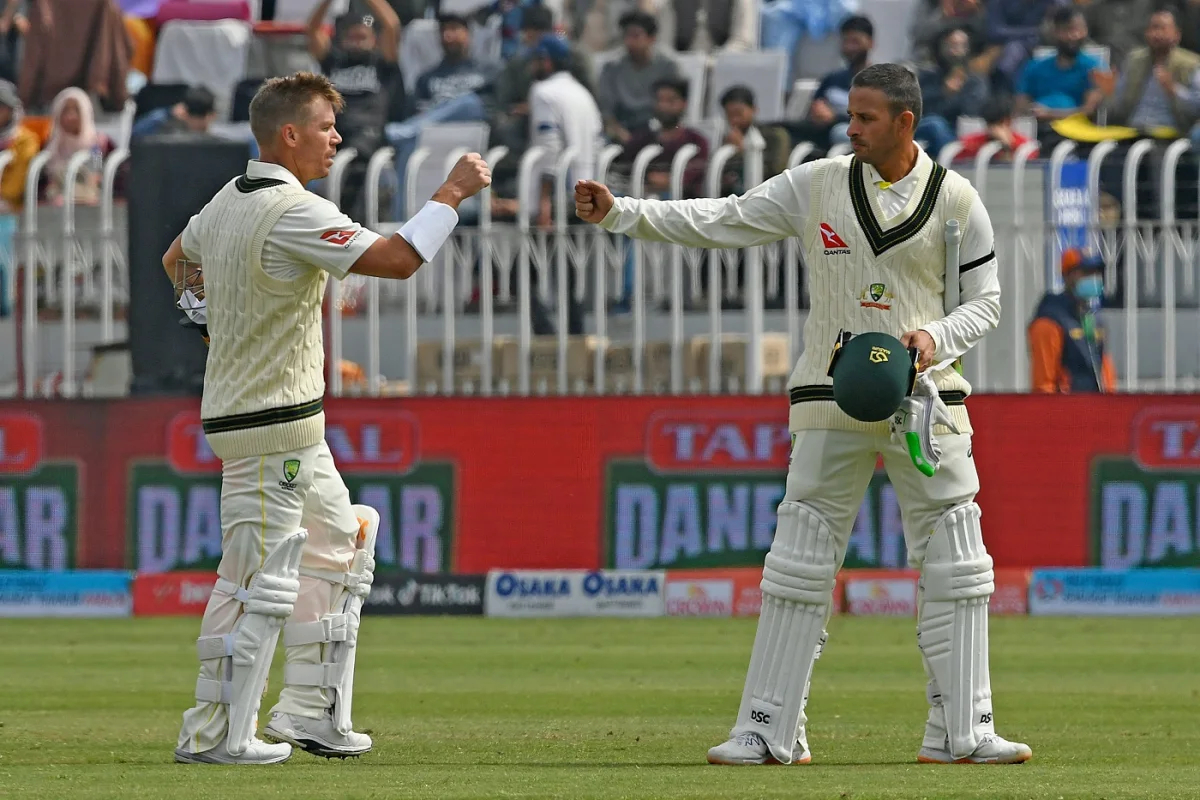 उस्मान ख्वाजा और डेविड वार्नर ने मिलकर 156 रन जोड़े। फोटो- एएफपी-गेटी इमेजेज