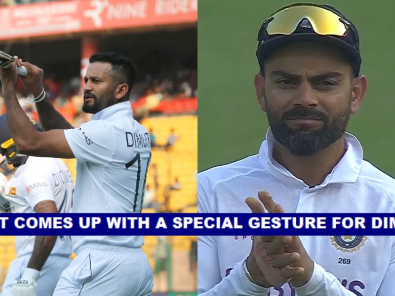 IND vs SL: Watch – Virat Kohli Comes Up With Spirit Of Cricket Moment, Lauds Dimuth Karunaratne After His Century