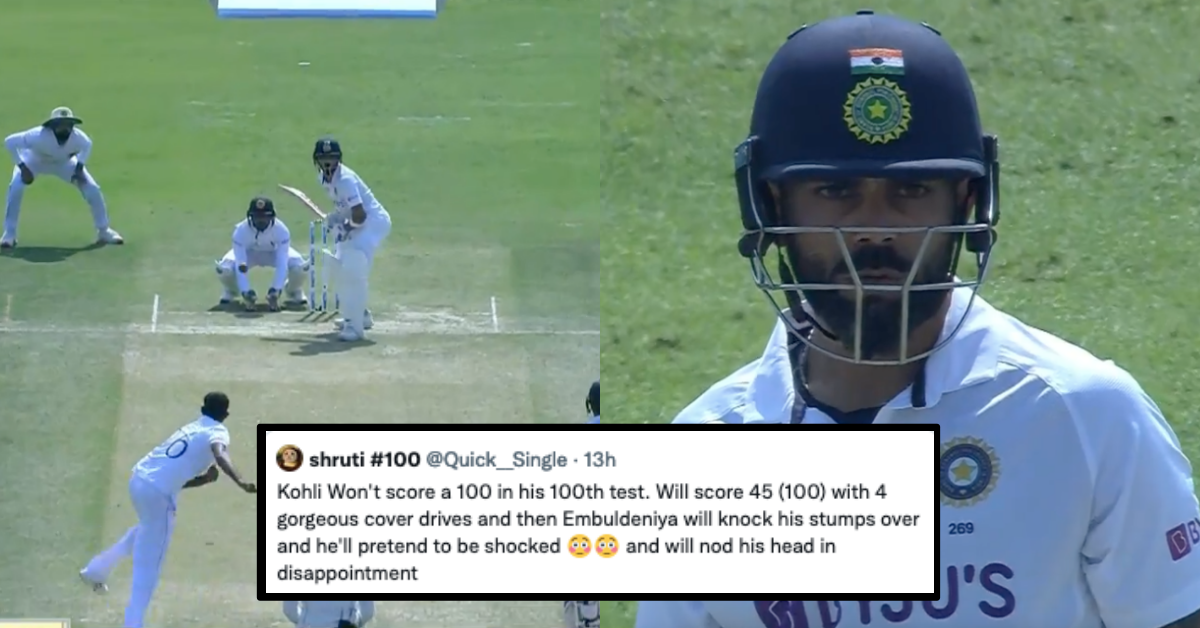 IND vs SL: A Fan's Tweet Goes Viral Predicting Virat Kohli's Score And Wicket In His 100th Test