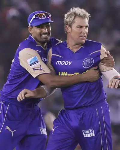 Yusuf PAthan and Shane Warne at RR, Photo- BCCI