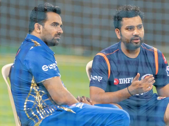 Zaheer Khan and Rohit Sharma. PHoto- Mi Twitter