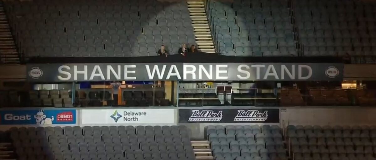 Shane Warne stand in MCG. Photo- Twitter