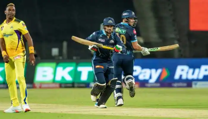 David Miller and Rashid Khan vs CSK (Image Credits: Twitter)