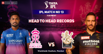 Rajasthan Royals vs Royal Challengers Bangalore Head To Head, RR's Head to Head Records Against RCB, IPL 2022, Match 13, RR vs RCB