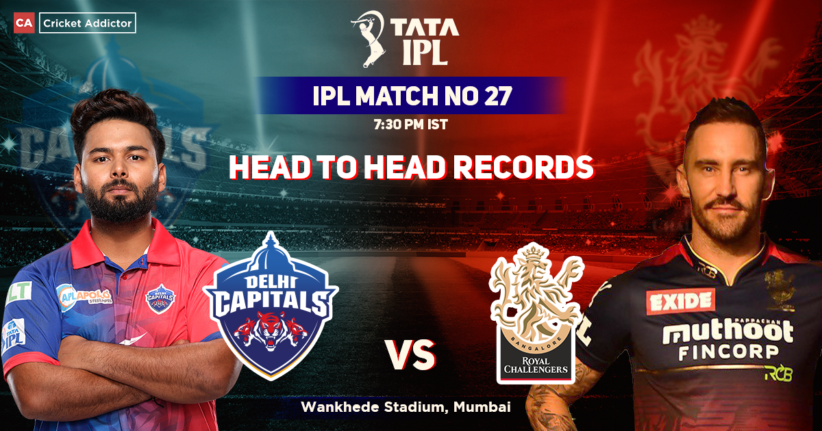 Delhi Capitals vs Royal Challengers Bangalore Head To Head Records, IPL 2022, Match 27, DC vs RCB