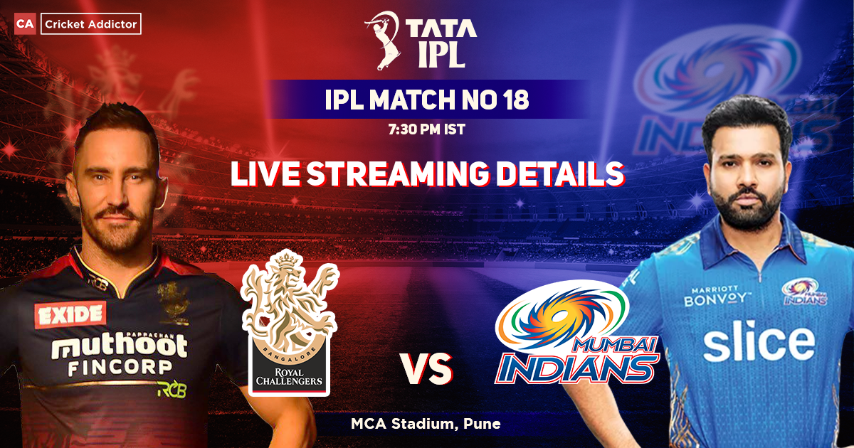 IPL 2023: Mumbai Indians vs Royal Challengers Bangalore preview,  livestreaming, other details