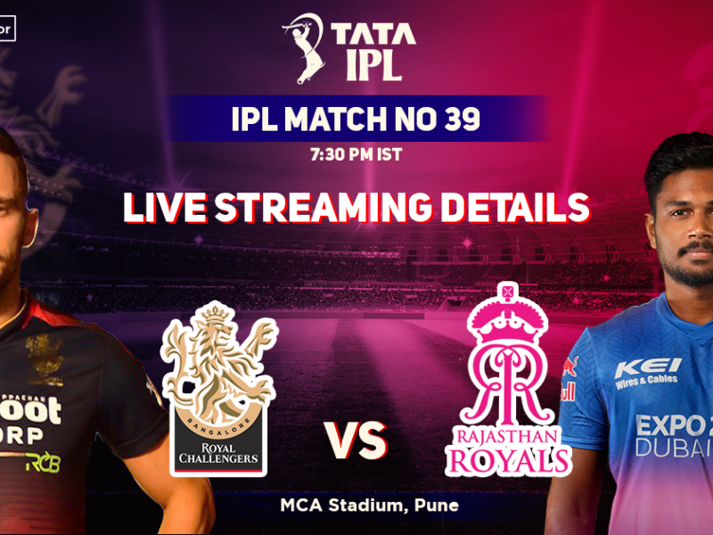 Royal Challengers Bangalore vs Rajasthan Royals Live Streaming Details: When And Where To Watch RCB vs RR Match Live In Your Country? IPL 2022, Match 39, RCB vs RR