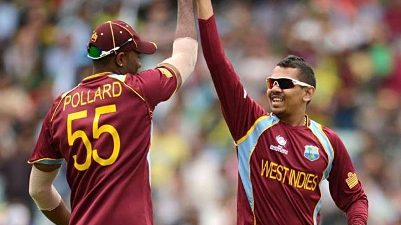 Sunil Narine and Kieron Pollard (Image Credits: Twitter)