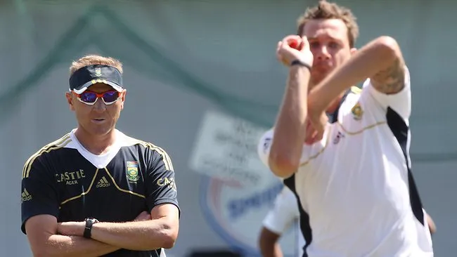 Dale Steyn Bowling under his mentor Allan Donald (Image Credits: Twitter)