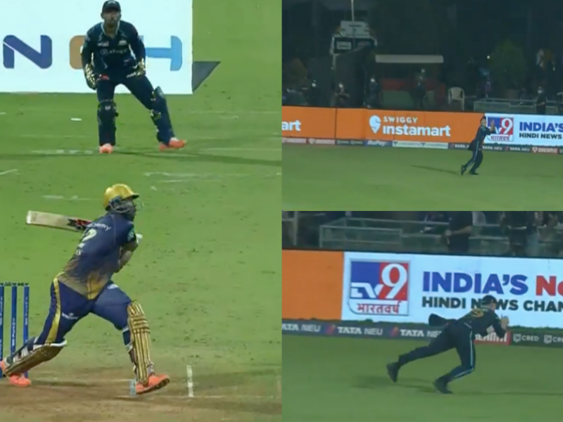 KKR vs GT: Watch - Lockie Ferguson Takes A Brilliant Catch At Boundary To Send Back Andre Russell To Seal The Match For GT
