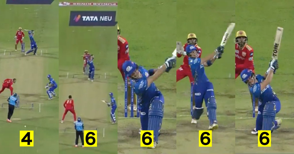 MI vs PBKS: Watch - Dewald Brevis Smashes 28 Runs Off Rahul Chahar's Over