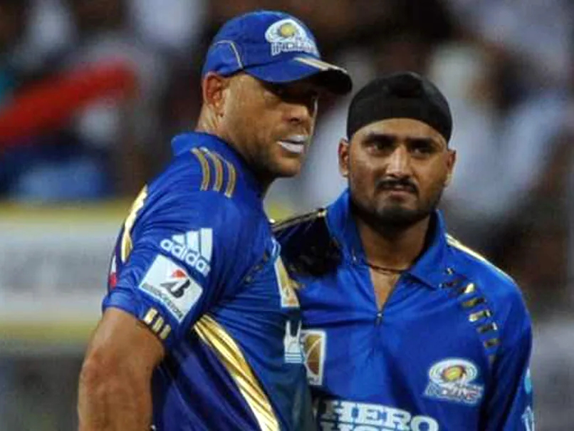 Harbhajan Singh and Andrew Symonds. Photo- IPL