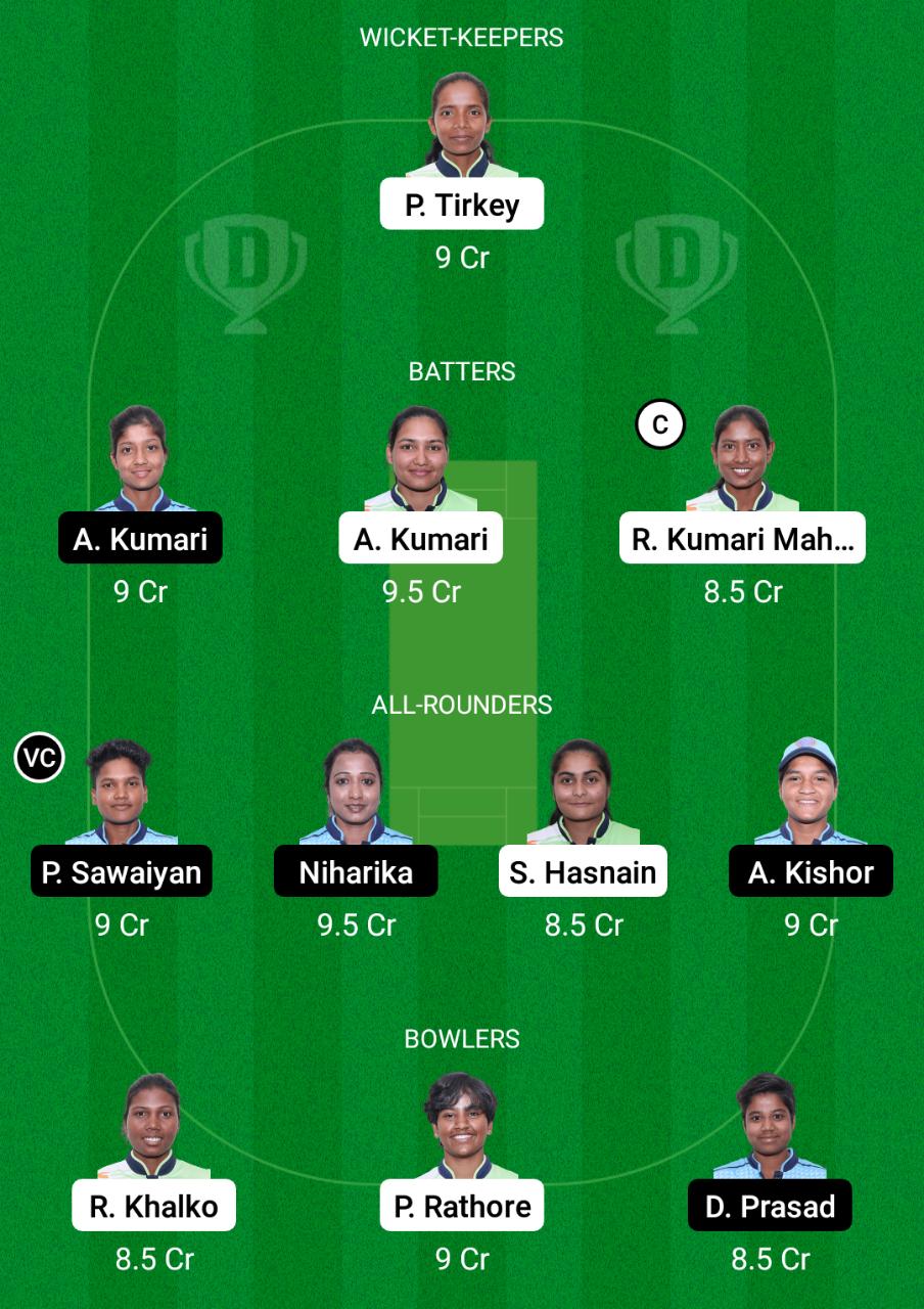DUM-W vs RAN-W Dream11 Prediction Fantasy Cricket Tips Dream11 Team BYJU's Jharkhand Women’s T20 Trophy 