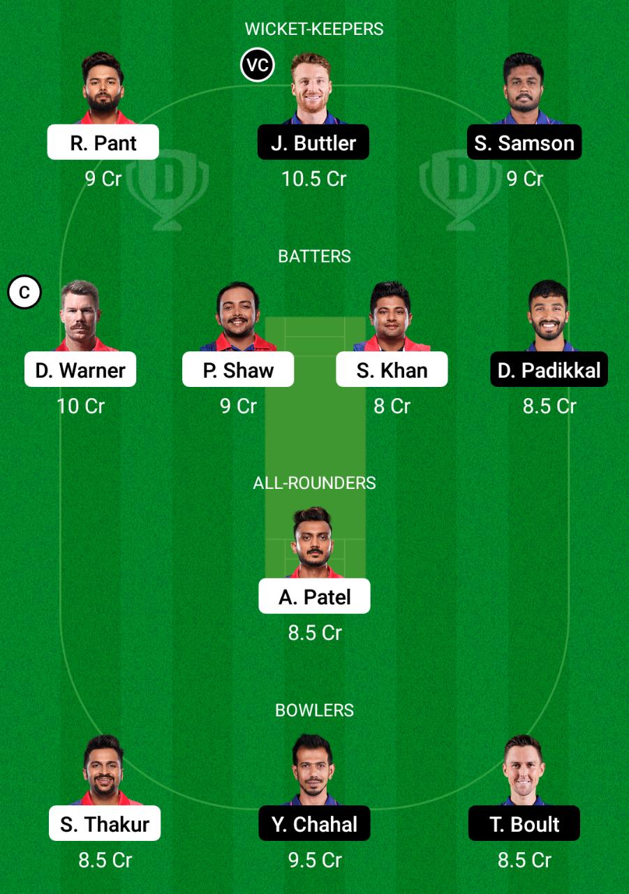 DC vs RR Dream11 Prediction Fantasy Cricket Tips Dream11 Team Tata IPL 2022